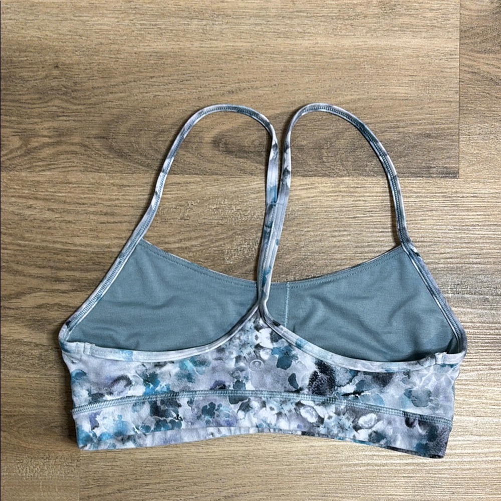 lululemon athletica Floral Sports Bra - Blue and Gray